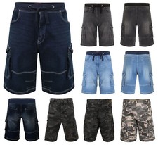 Mens Big & Tall Shorts Cargo Combat Casual Summer Camo Denim Half Pants 40-60