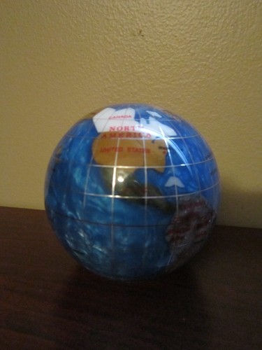 Inlaid stone silver world map - silver,