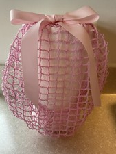1940s Style Hair Snood/Net. Ice Pink. Handmade. Orig Wartime Pattern. New. 