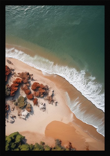 Epic tropical beach framed - beach,