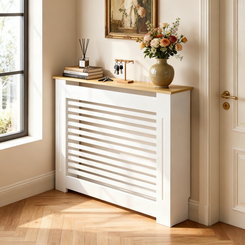 White oak radiator cover - radiator, wall
