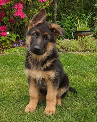Alsatian puppy dog - alsatian, photo