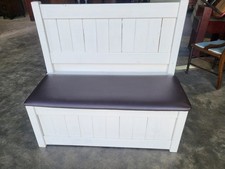 Small white high back storage
