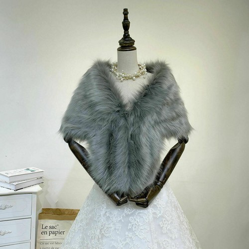 Faux fur warm shawl party - fur,
