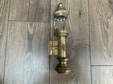  Vintage Brass Carriage Candle Lamp Great Western Railway GWR no glass 2