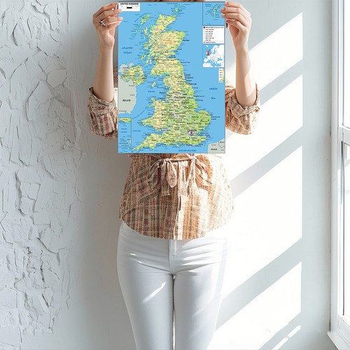 Uk map united - a0, a3