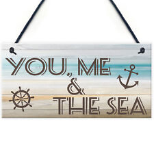 You Me & Sea Nautical Seaside Marine Themed Gift Hanging Plaque Bathroom Sign