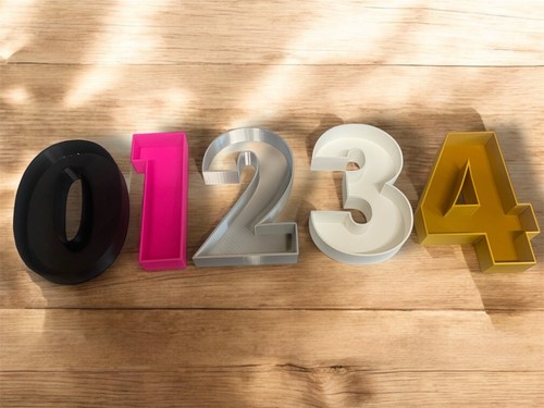 Fillable number boxes large - number,