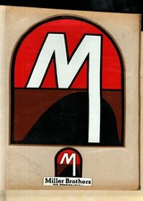 RARE SET OF 2 OLD MILLER BROTHERS OIL CO. OF MICHIGAN COAL MINING STICKERS # 43