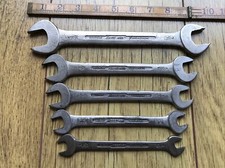 5 Vintage Hazet 450 Open Ended Spanners 1/2” To 1/8” whitworth.
