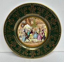 The Third Caverswall " Posthumous Papers" Christmas Plate By C. Dickens 1980