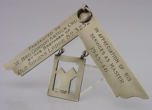 Sterling silver masonic jewel - sterling,