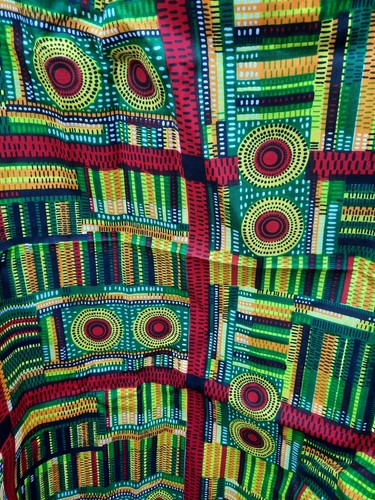 Vibrant kente print fabric - vibrant,