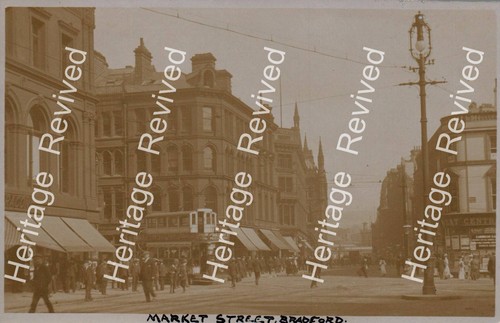 Antique bradford market street - market,