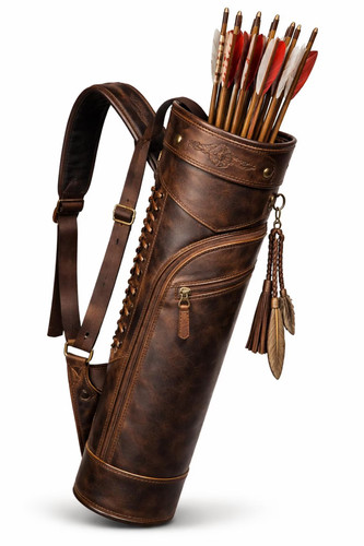 Handmade leather archery back - handmade,