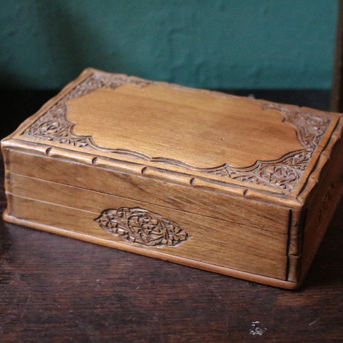 Vintage indian carved hardwood - indian,