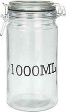 1000ml Clear Glass Storage