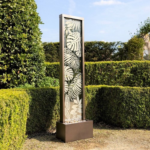 Bamboo water feature glass - water,