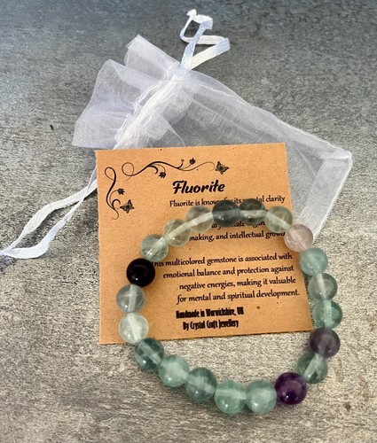 Fluorite bracelet stretchy - fluorite,