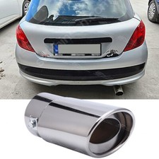 For Peugeot 207 208 308 Chrome 2" Exhaust Tip Tail Pipe Muffler Stainless Steel