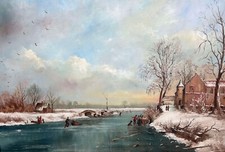 Vintage Oil Painting Dutch