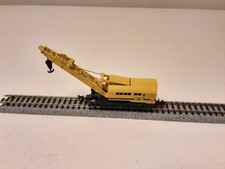 TOMIX 2771 N Gauge JNR Railway Crane Type SO80 With Flat wagon Yellow