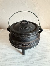 Potjie Pot Action Africa Three Legged Cast Iron Camping Dutch Oven Pot Cauldron