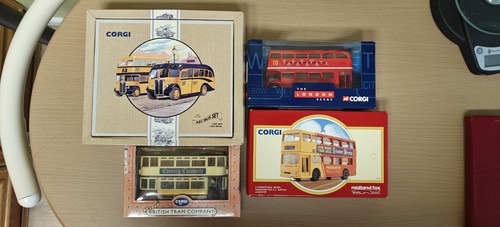 Corgi model buses - buses, tram