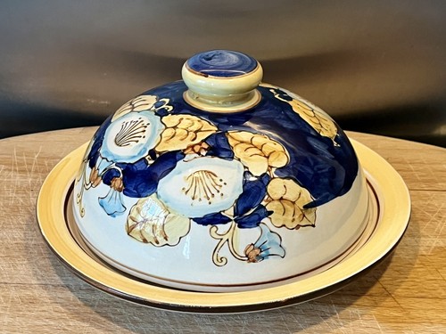 Studio pottery blue yellow