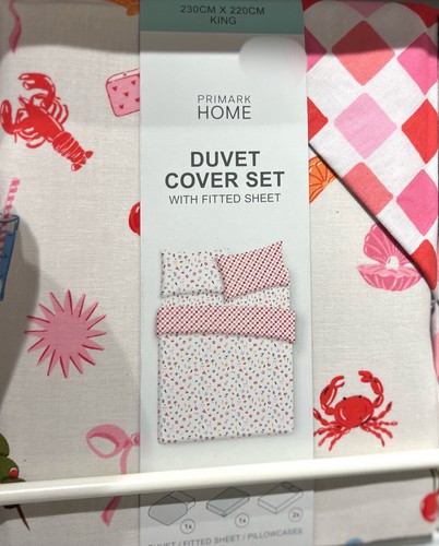 Seaside print reversible duvet - seaside,
