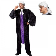 Adult High Court Judge + NEW Washington Judge Wig Barister Courtroom Fancy Dress