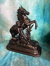 Vintage Spelter Marley Horses