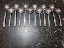 Vintage Viners International Korea Executive Suite Soup Spoons And Fruit Spoons 