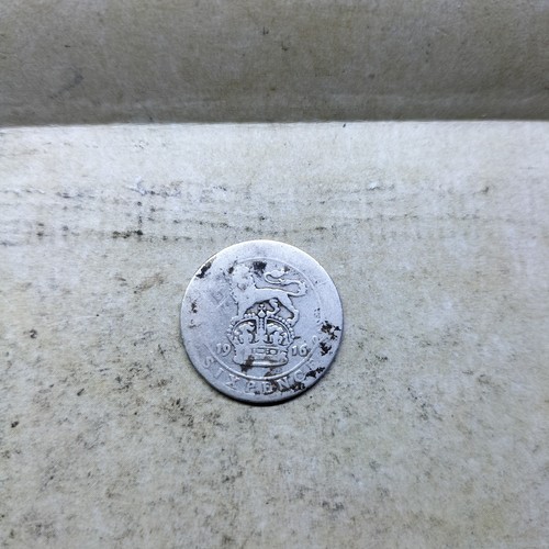1916 sixpence king george - sixpence,