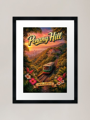 Penang hill tram - tram, overlooking