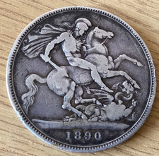 1890 Victorian .925 Silver Crown