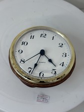 Vintage German Ships Clock With Copper Back - Working