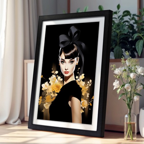 Audrey hepburn art - deco, framed