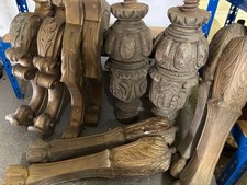 Job Lot  of 10 Antique Solid Wood Furniture Legs
