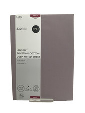 M&S Home Luxury Egyptian Cotton Duvet Cover Dusted Mauve Single New F1