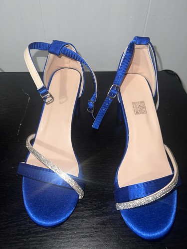 Women royal blue satin block - women's,