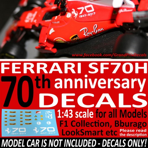 Ferrari sf70h 70th 2017 - 70th, decals