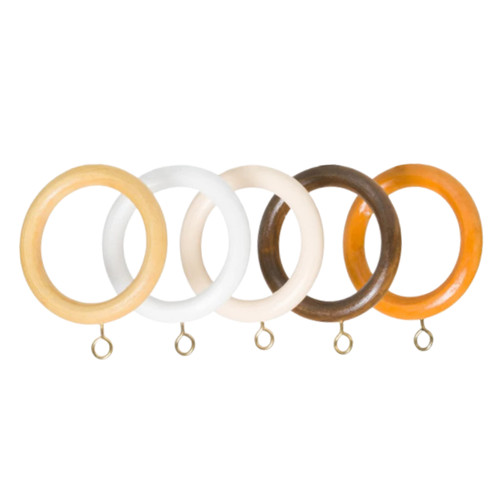 Wooden curtain rings 45mm - wooden,