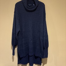 Ted Baker Long Knitted Jumper Grey In Size 3 / Size 12 Uk