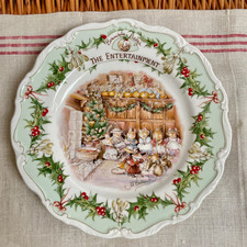 Brambly Hedge Mice Royal Doulton Midwinter Christmas Plate The Entertainment VG