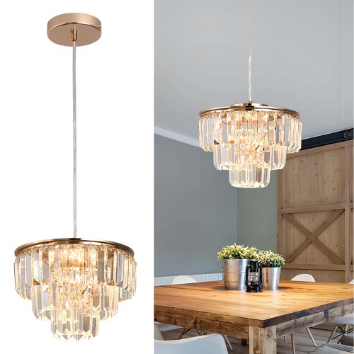 Led chandelier crystal pendant - crystal,