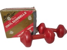 Fitpro Vinyl Dumbbells 2kg Each Pair Red Fitness Exercise Weights