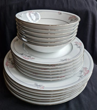 Noritake China Legendary Tarkington 3695 PlatInum SET PLATE/BOWL x 18 pc BOX NEW