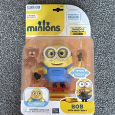 Minions Bob With Teddy Bear Poseable Deluxe Action Figure BRAND NEW