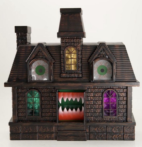 Animated haunted house with - house,